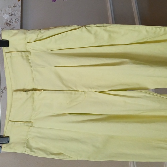 Lime High Waisted Cotton Pleated Pants By Forever 21. Size S - Picture 10 of 17